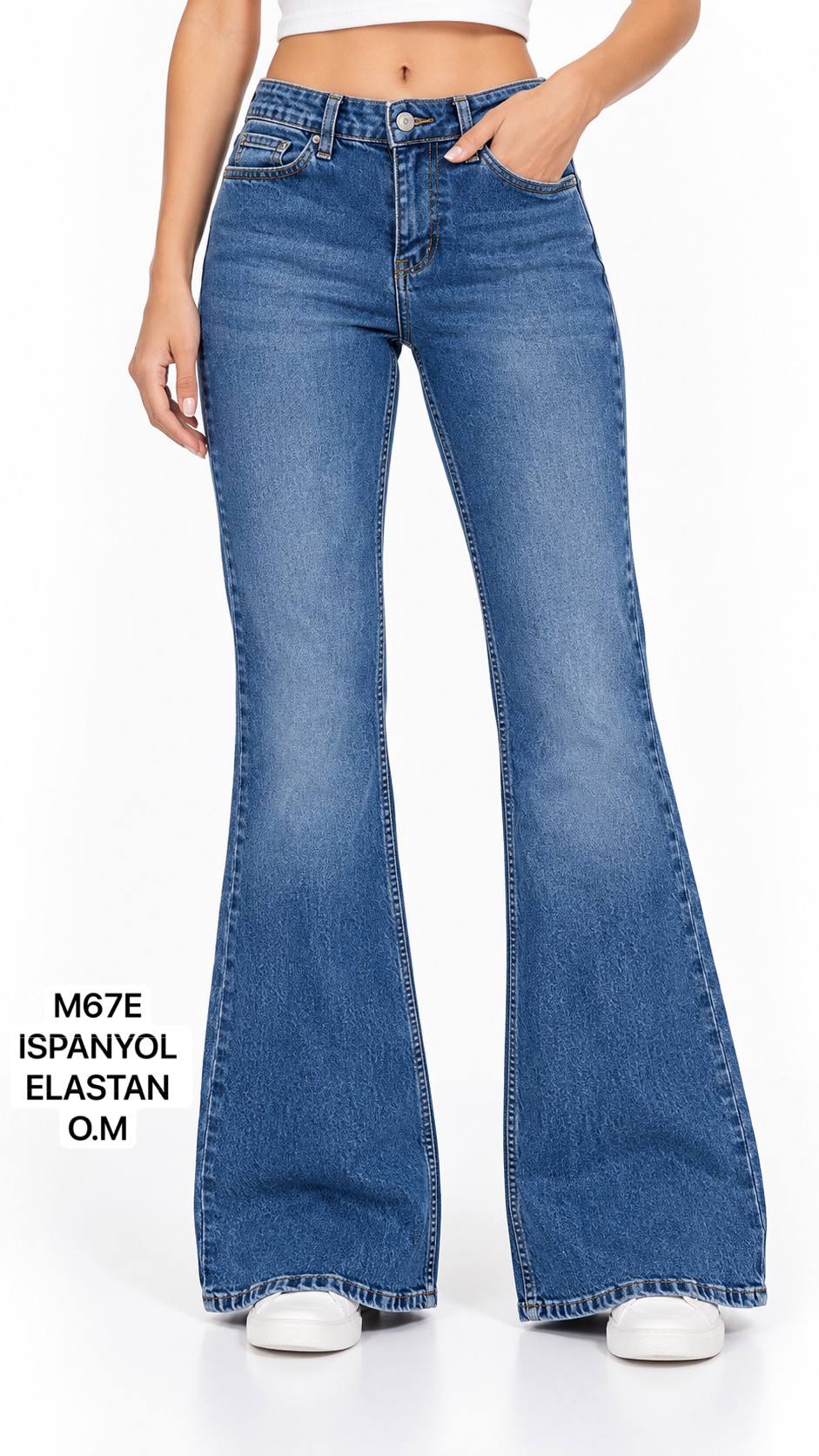 ELASTAN İSPANYOL PAÇA DENİM PANTALON